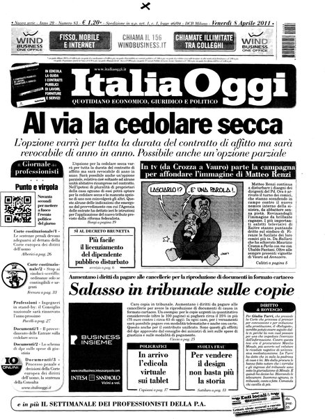 Italia oggi : quotidiano di economia finanza e politica